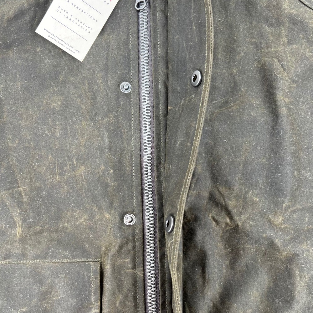 Flint and Tinder Hudson Jacket XL Olive Waxed Cotton British Millerain Tekwax - Picture 6 of 11